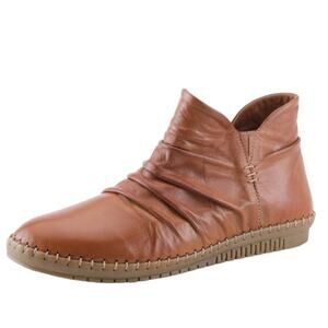 NIB Spring Step Women's Rendezvous Bootie Camel Brown Size EU 37
